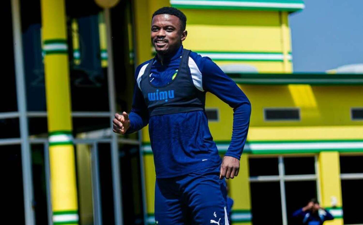 Teboho Mokoena during training with Mamelodi Sundowns