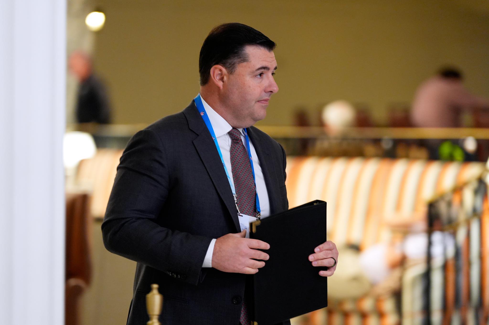 San Francisco 49ers' Jed York arrives for the NFL owners' meetings