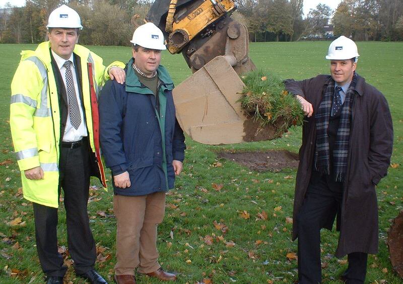 Kieran Dillon, Paul Campbell, and Conor McSherry pictured when St Brigid's broke ground on their development of Musgrave Park.