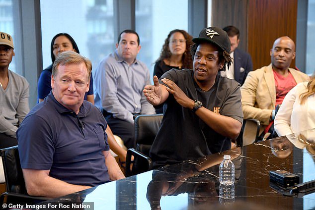 Jay-Z partnered with the NFL in 2019, announcing the deal alongside Roger Goodell
