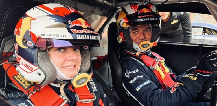 Sébastien Loeb et sa fille Valentine