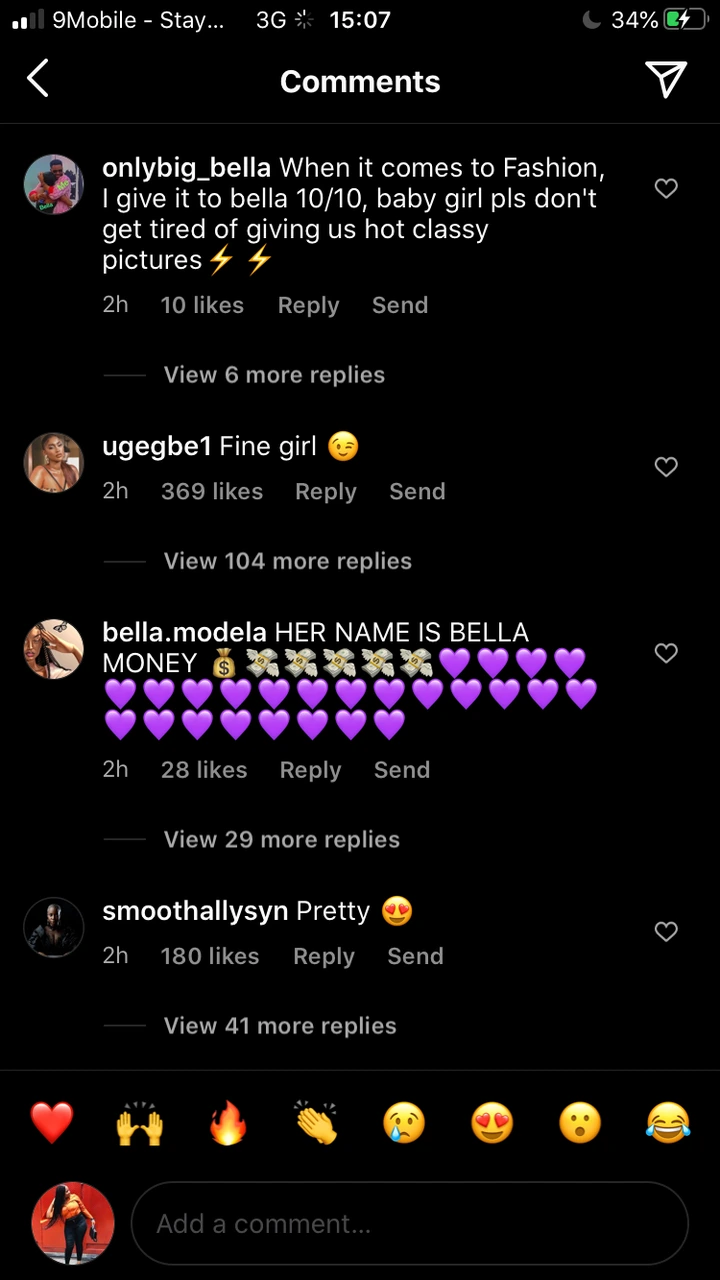 Phyna And Others React As Reality TV Star, Bella, Shares New Photos Of Herself On IG.