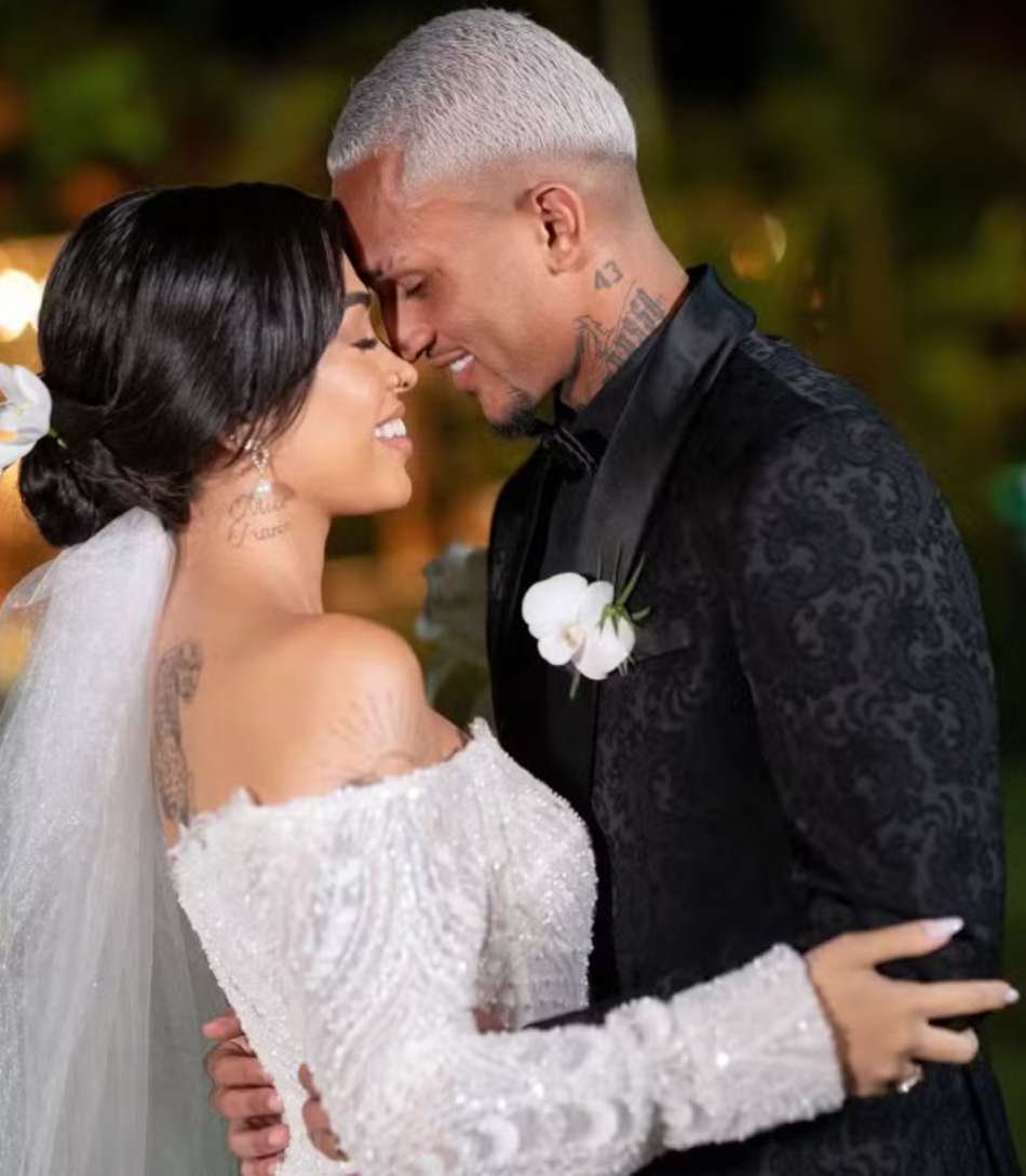 Wesley e Amanda Martins em casamento 