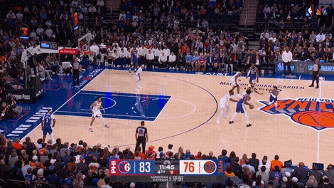 Mikal Bridges block vs. Joel Embiid