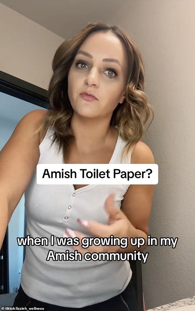 Lizzie Ens explained that they did not use toilet paper when they lived in the Amish community
