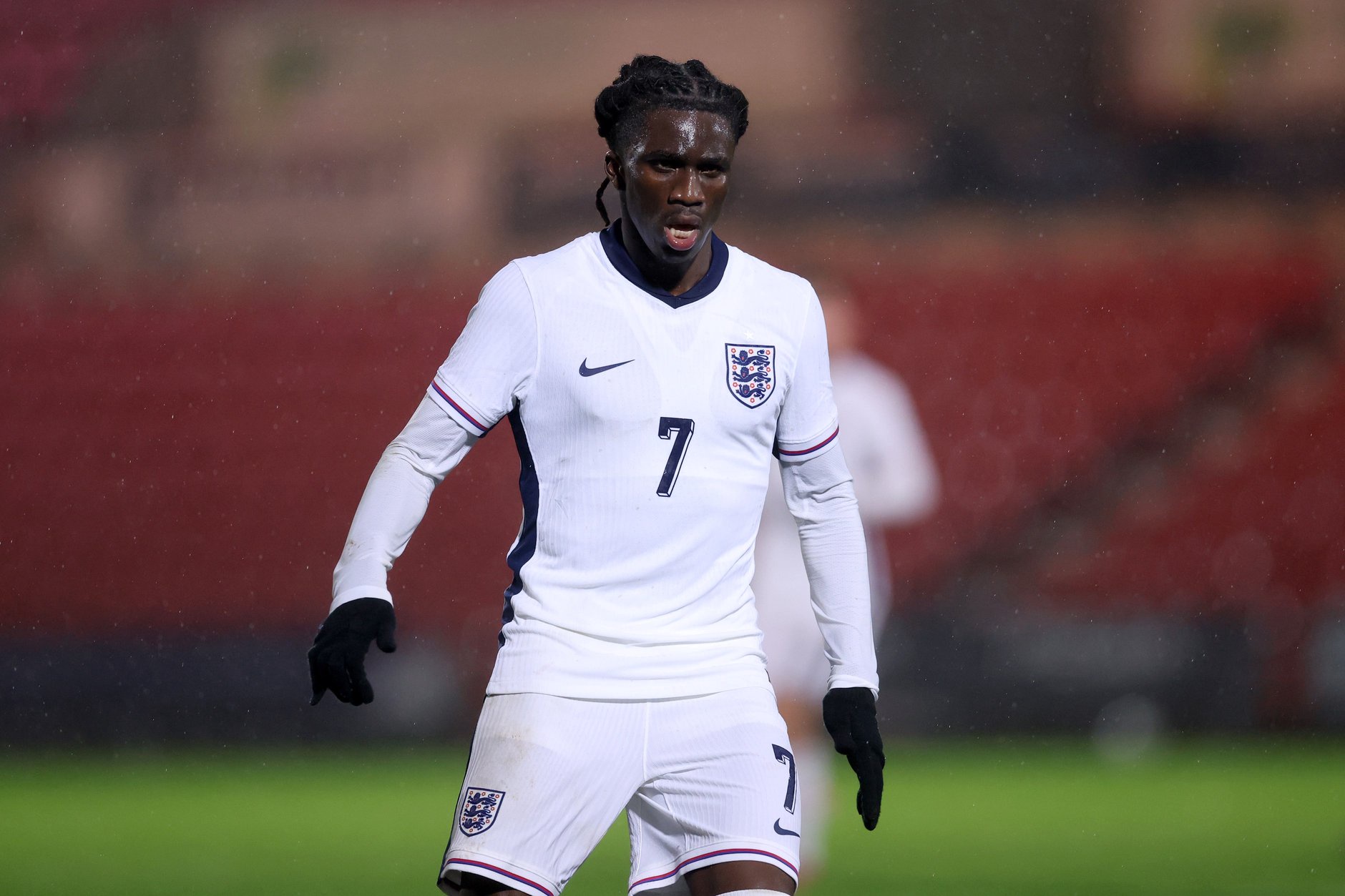 Ato Ampah on the ball for England U20s against Japan