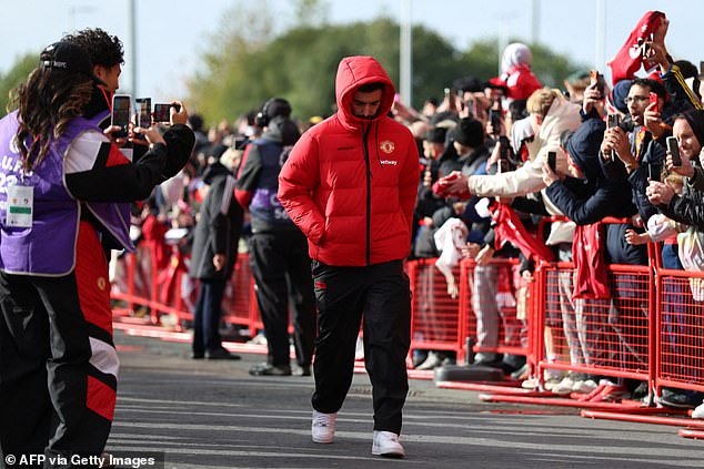He cut a downcast figure as he arrived at Old Trafford on Sunday ahead of United's must-win