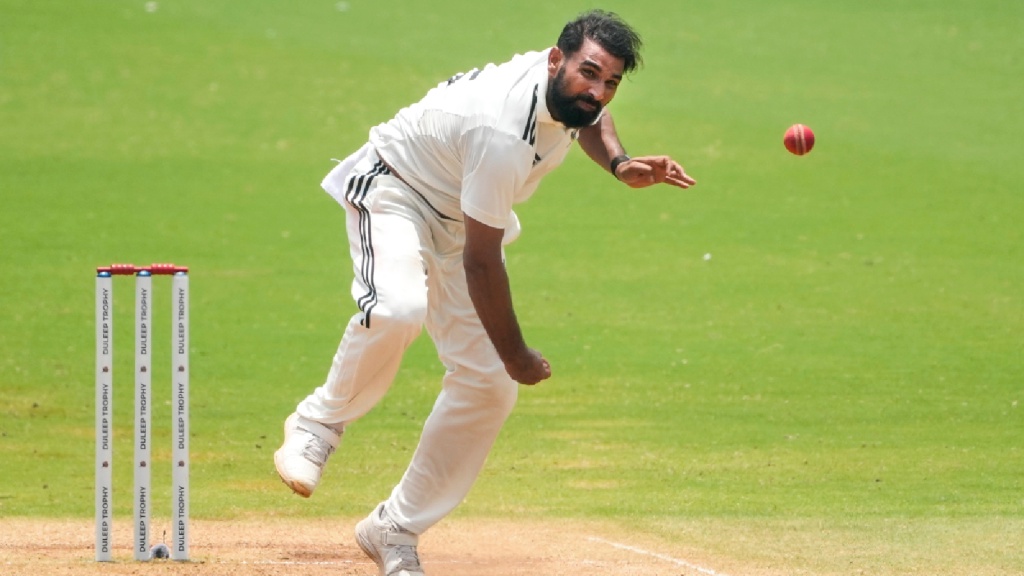 FILE PHOTO: Indian pacer Md Shami in action. (PTI)