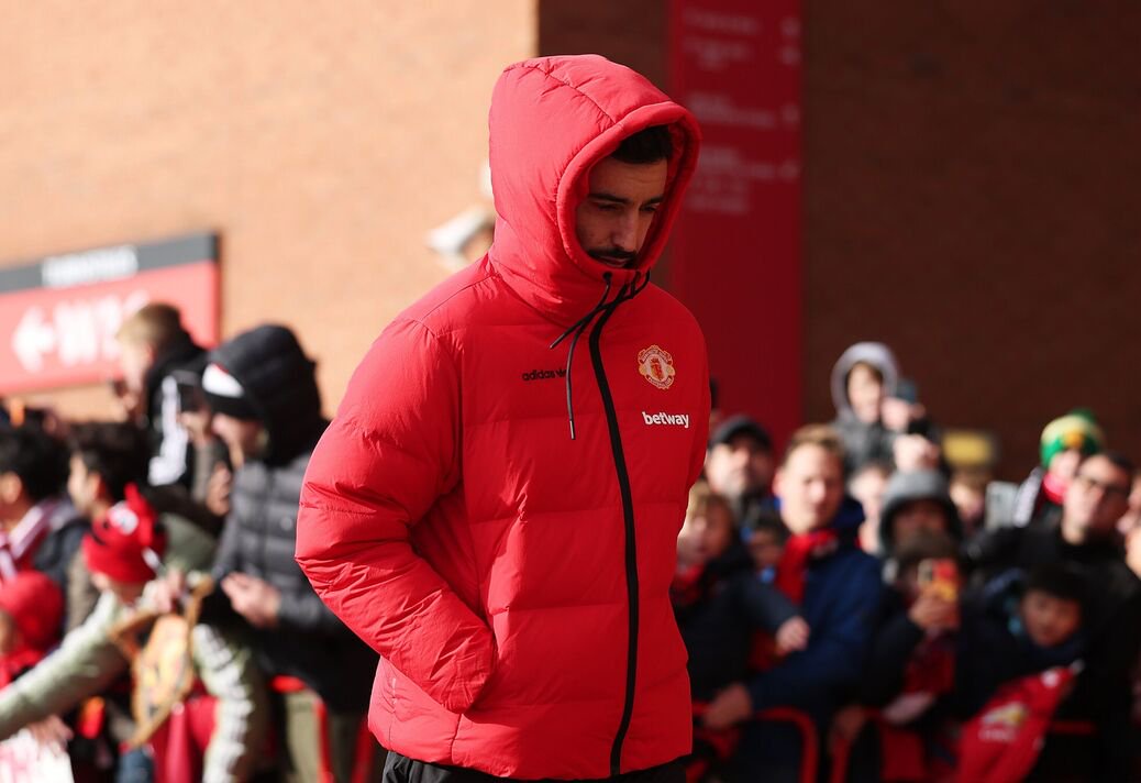 Bruno Fernandes arrives at Old Trafford for a game