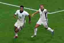 Jude Bellingham (left) and Harry Kane scored England’s goals against Slovakia