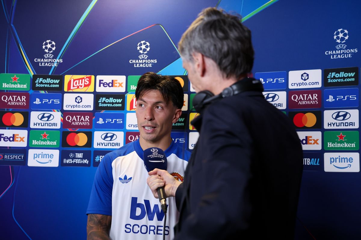 Lisandro Martinez speaks to Prime Video after Manchester United's defeat to Atletico Madrid 