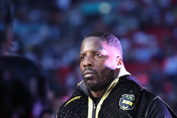 Lawrence Okolie makes his way to the ring in 2025