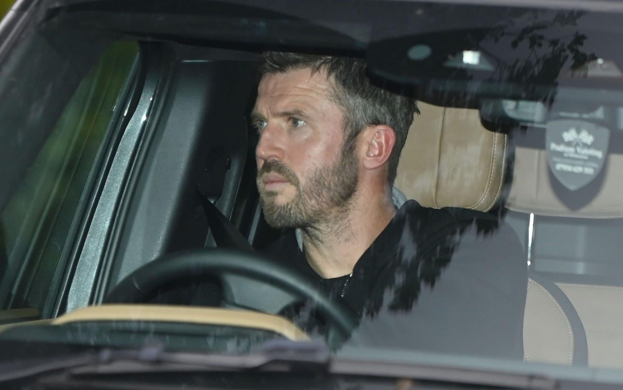 Michael Carrick in his car