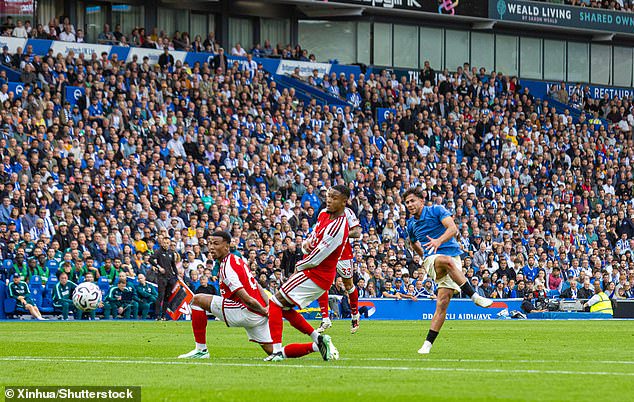Babis Kostoulas has been able to become the main man up front after Danny Welbeck's exit, and the Greece striker smashed in a fine goal in the hugely impressive 3-0 win over Arsenal