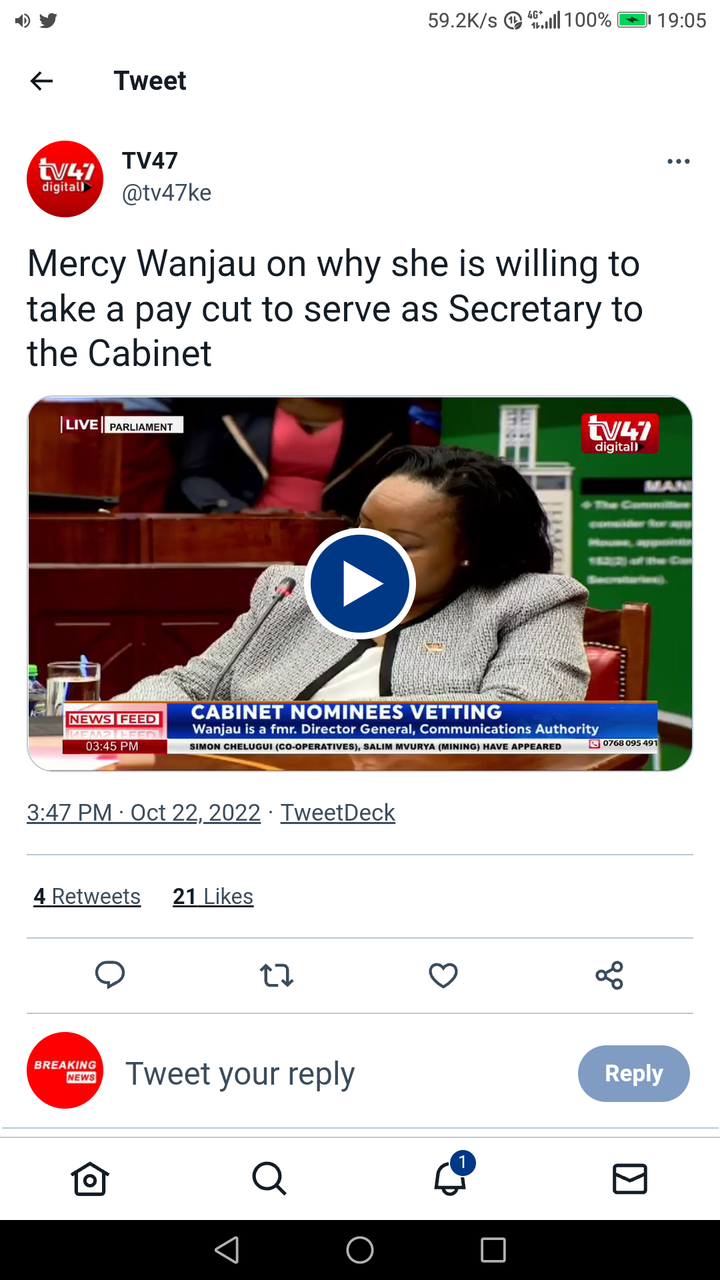 Why Secretary To The Cabinet Nominee Said She Wants A Pay Cut Chezaspin