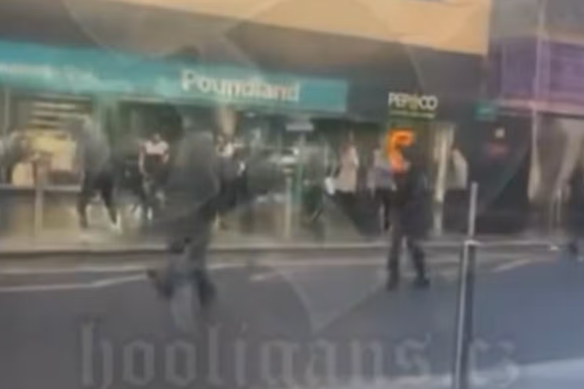 Violence erupted in the city centre