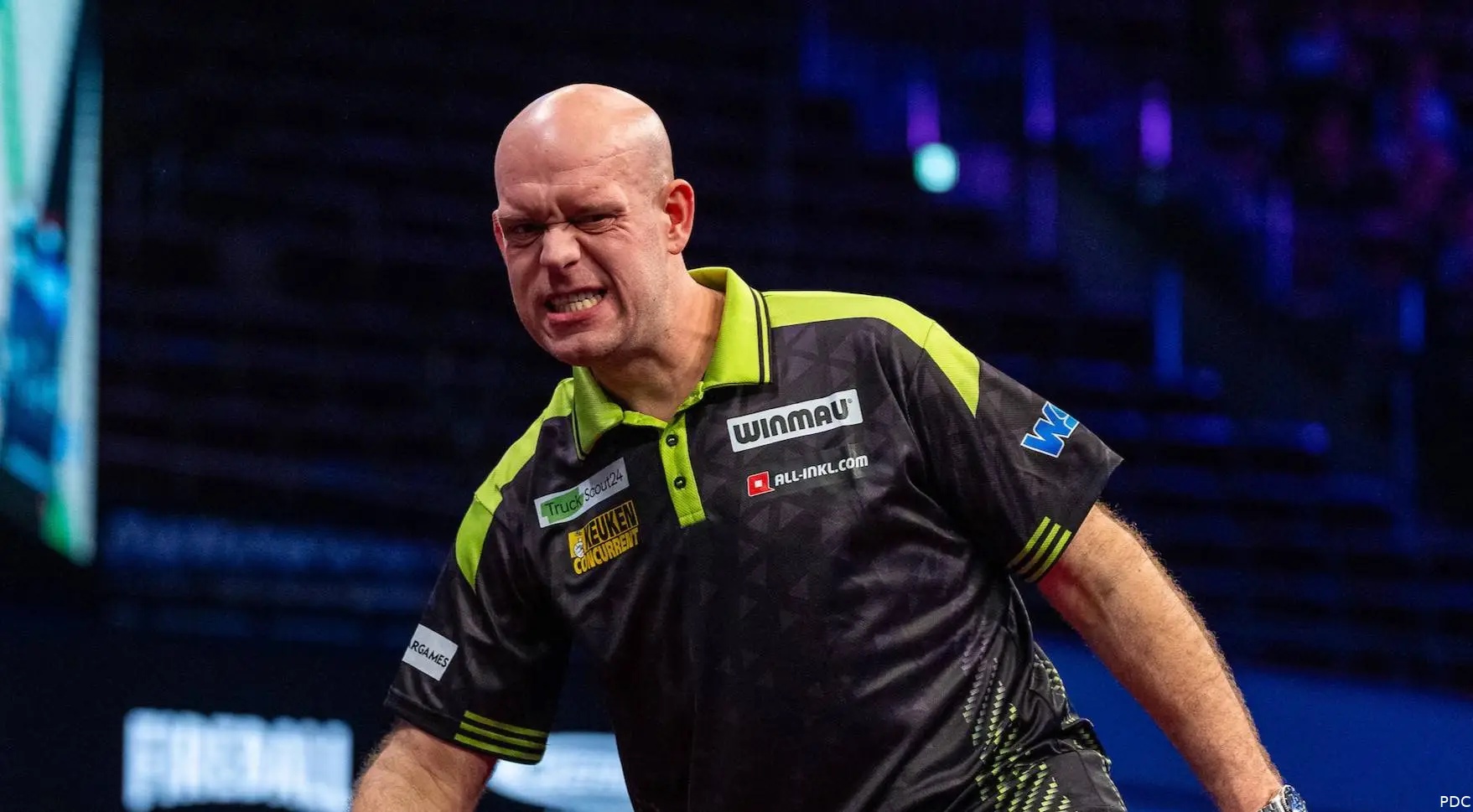 Michael van Gerwen at the European Darts Championship