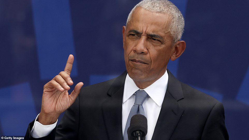 She also commended Barack for his 'truest essence, stubborn optimism and unflinching courage.' In addition, Michelle paid tribute to what she said was Barack's 'dazzling brilliance, unpretentious decency, ferocious work ethic and unshakable moral fiber.' The former first lady then rattled off a list of her husband's accomplishments in office, citing his work on the economy and healthcare. 'Barack, there are no words to express how proud I am of the way you showed up and continue to show up every single day,' she continued.&nbsp;'It has been an honor to be by your side. You have made me a better person and have given us all an example that we should strive to emulate, and I hope you know there is truly no higher calling than that.' She concluded her speech by confessing her hopes for the center and how it will impact the Chicago community. The Obama Center project plans were made public in May 2017 and originally projected to be completed by 2021. But the COVID-19 pandemic sparked delays, along with the expansion of the center's original plans.