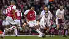 Thierry Henry bagged a perfect hat-trick against West Ham in 2003