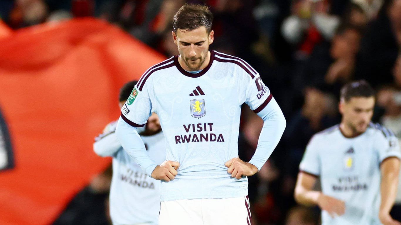 Gesenkter Blick: Leon Goretzka spielt seit der laufenden Saison bei Aston Villa in der Premier League.