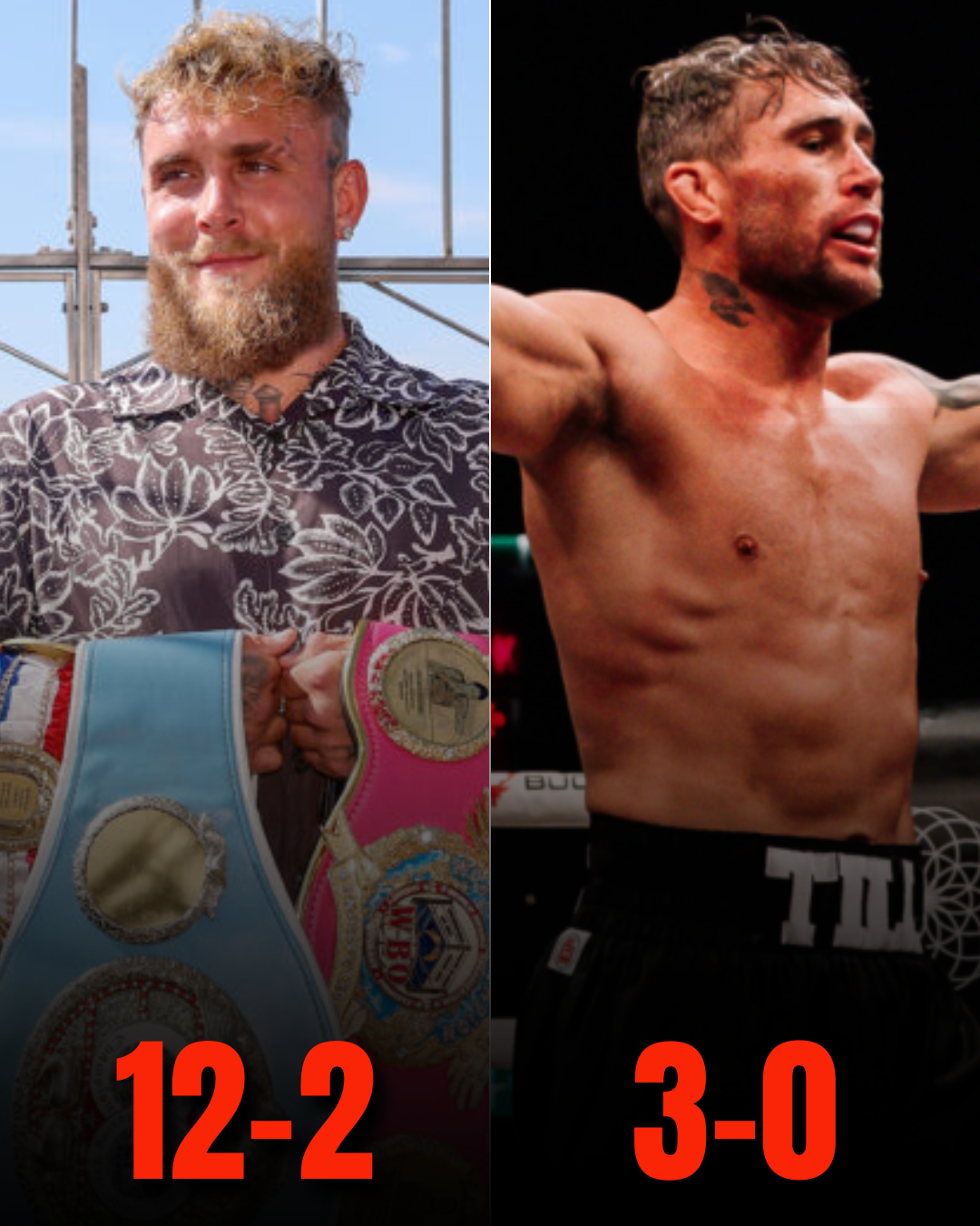 Split image of Jake Paul and Darren Till
