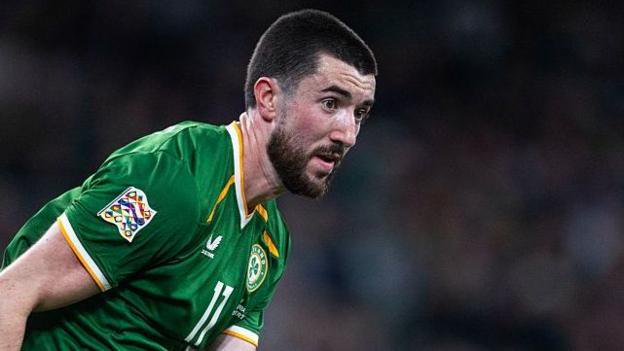 Finn Azaz in action of the Republic of Ireland 