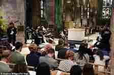 The Order of the Thistle service at St Giles' Cathedral in Edinburgh this morning