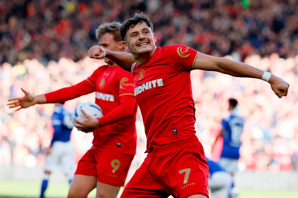 Middlesbrough's Will Lankshear celebrates after scoring