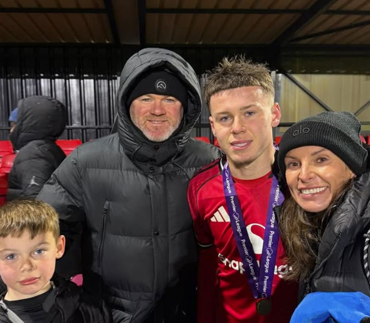 Kai Rooney and his family 