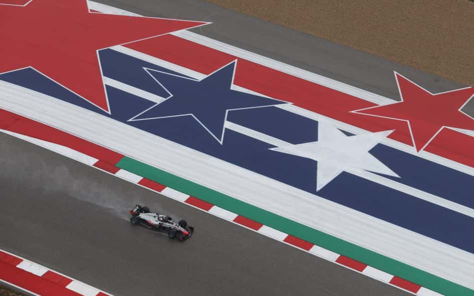 Romain Grosjean, da Haas, durante treinos livres do Grande Prêmio do EUA de Fórmula 1
