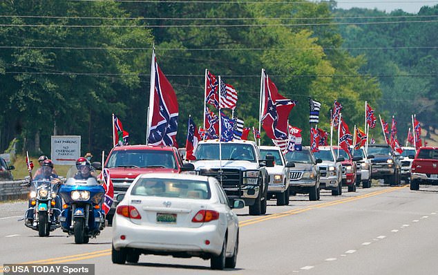 Protestors descended on Talladega Superspeedway after Wallace convinced NASCAR to ban the Confederate flag from all its events