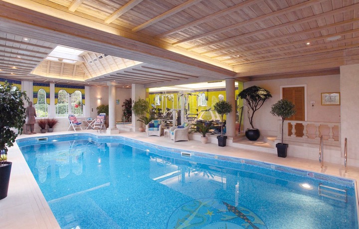 The property boasts a swimming pool, gym and leisure suite