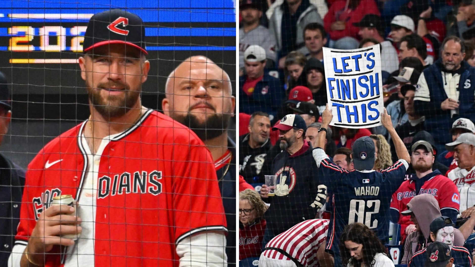 Travis Kelce, Cleveland Guardians fans
