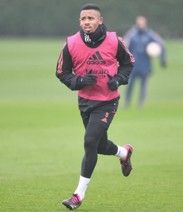 Arsenal's final training session at London Colney ahead of Fulham (Photos)