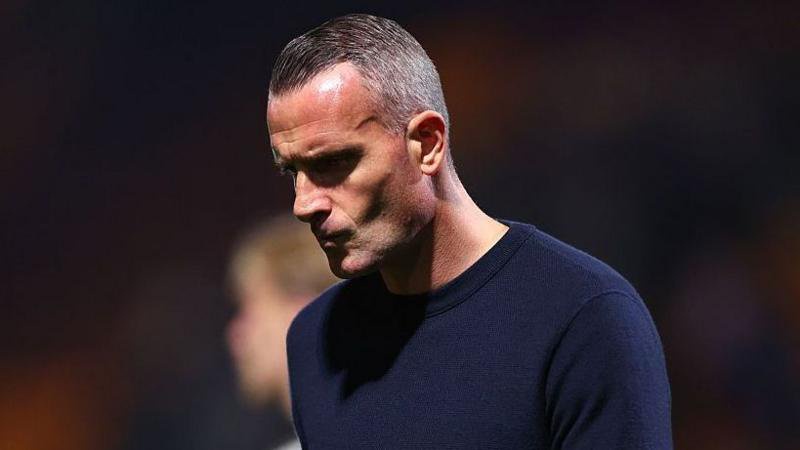 Burnley boss Nicky Hayen looks downcast