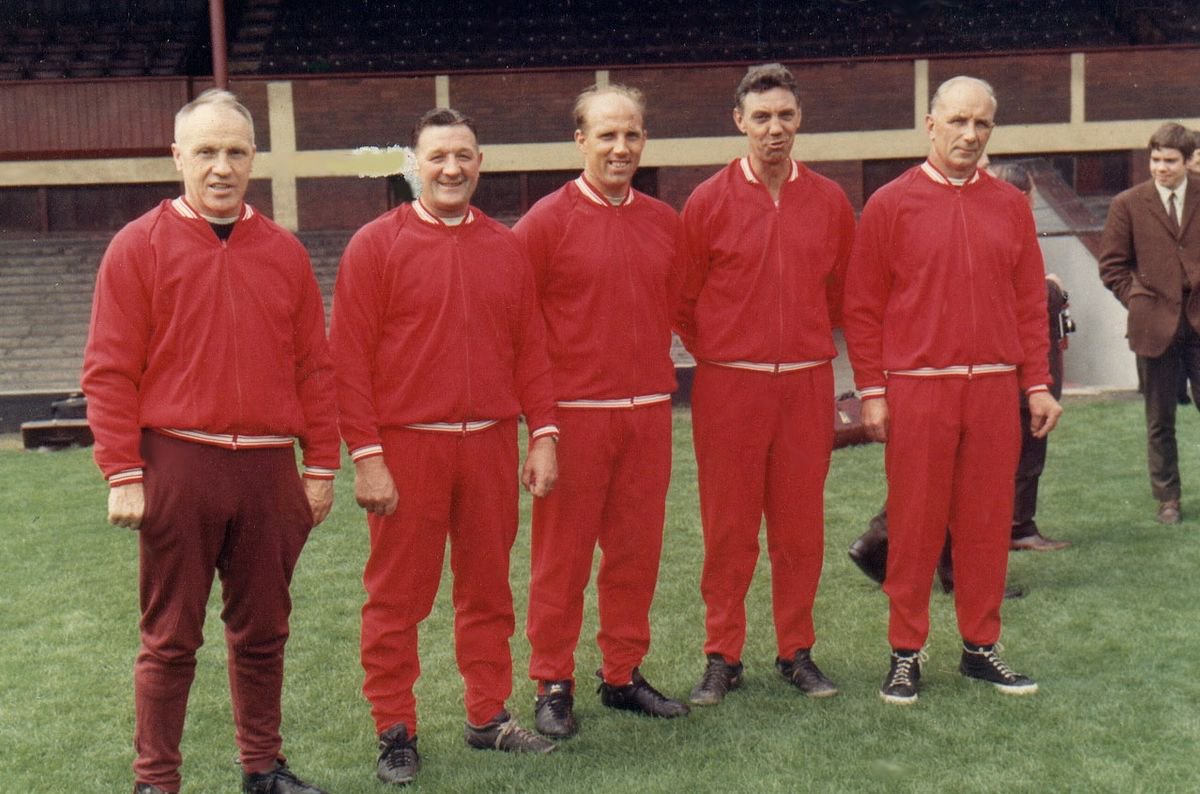 FILE PHOTO: Former Liverpool Coach Ronnie Moran dies at 83 LIVERPOOL, ENGLAND - UNDATED:  (THE SUN OUT) The Boot Room Boys (from left to right) Liverpool manager Bill Shankly poses with his coaching staff known as 'Liverpool Boot Room' Bob Paisley, Ronnie Moran, Joe Fagan and Reuben Bennett during a photoshoot held in the 1960's at Anfield, in Liverpool, England. (Photo by Liverpool FC via Getty Images)