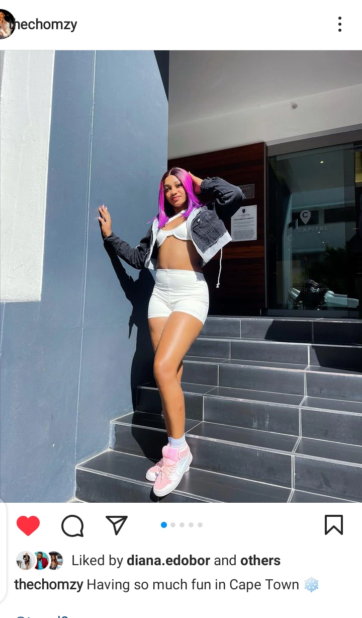 BBN's Beauty, Bella, Others React As Chomzy Shares Adorable Photos From Vacation In South Africa