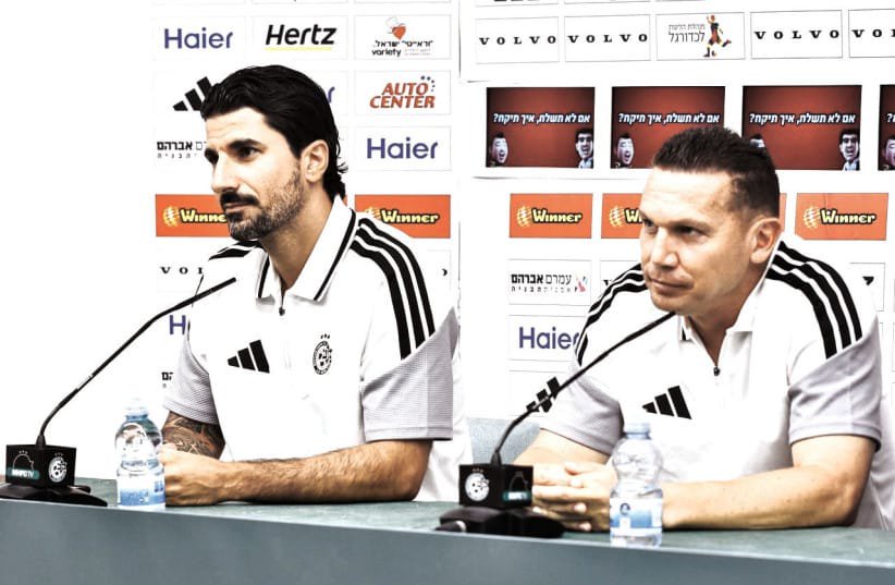 MACCABI HAIFA Sports Director Lior Refaelov (left) and head coach Barak Bachar (right) outline the club’s rebuilding plans ahead of 2026/27 after last year’s tough season.