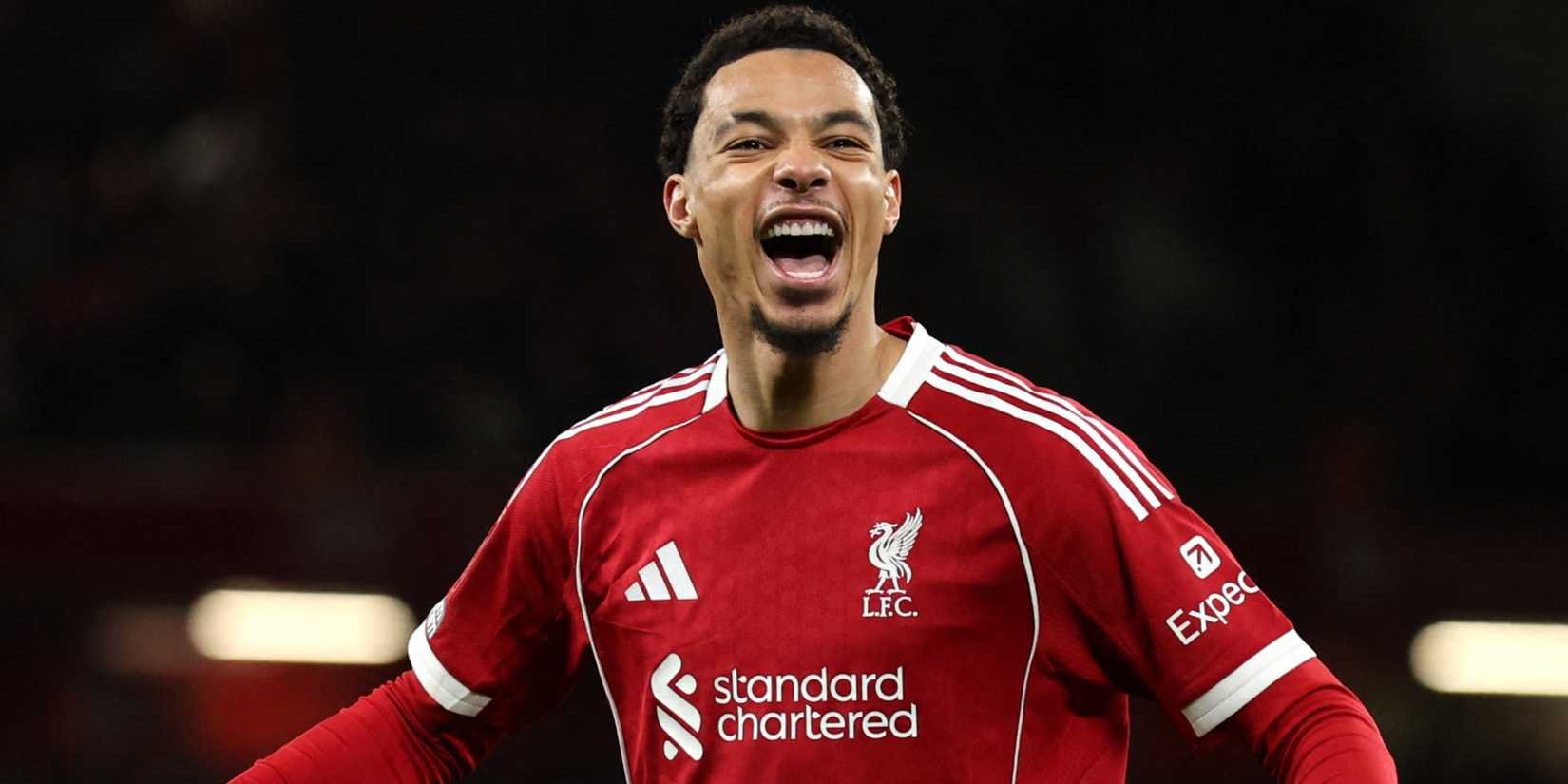 Liverpool striker Hugo Ekitike celebrates goal
