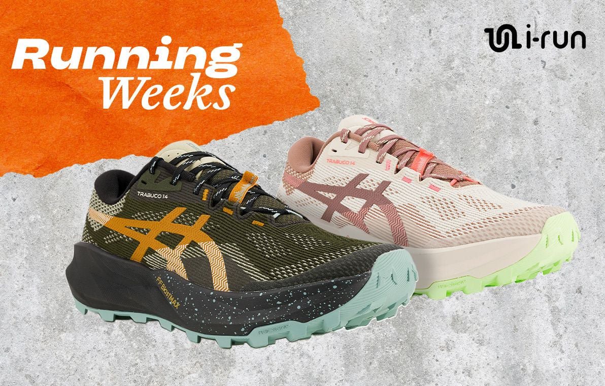 La Asics Trabuco 14 est à prix réduit pendant les Running Weeks i-Run