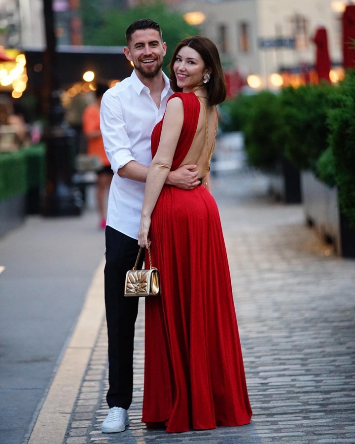 Jorginho enjoyed a romantic night out in New York with his girlfriend Catherine