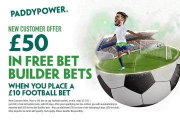 Free bets: Get £50 welcome bonus to spend on football with Paddy Power
