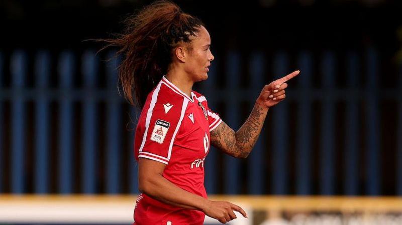 Wrexham's Natasha Thomas celebrates