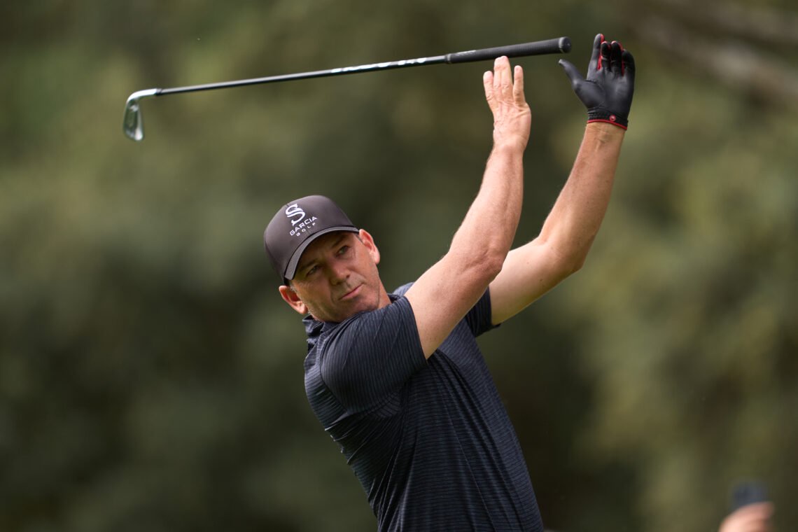 Sergio Garcia hits a shot during the final round of Open de Espana