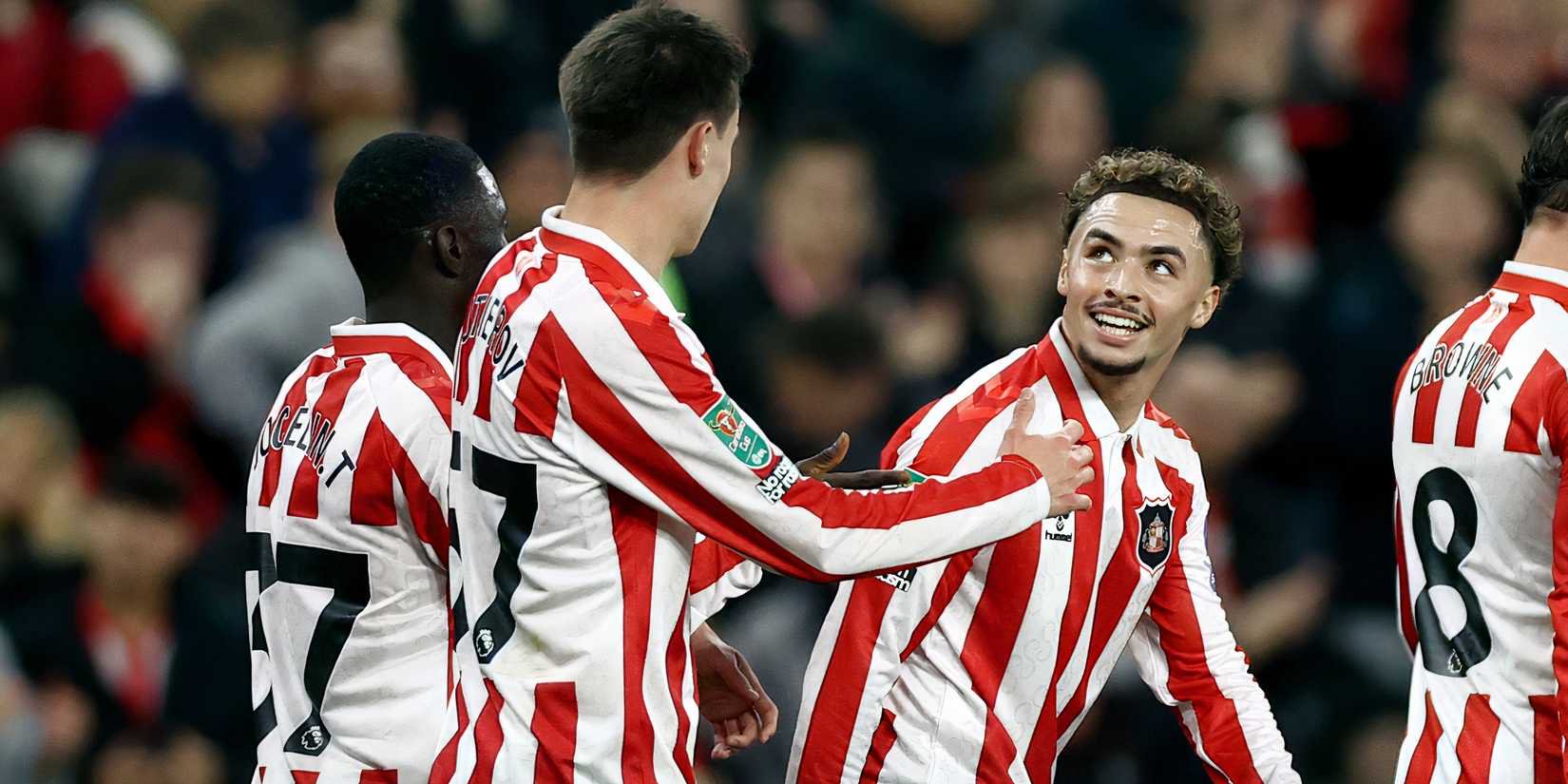 Chemsdine Talbi celebrates for Sunderland