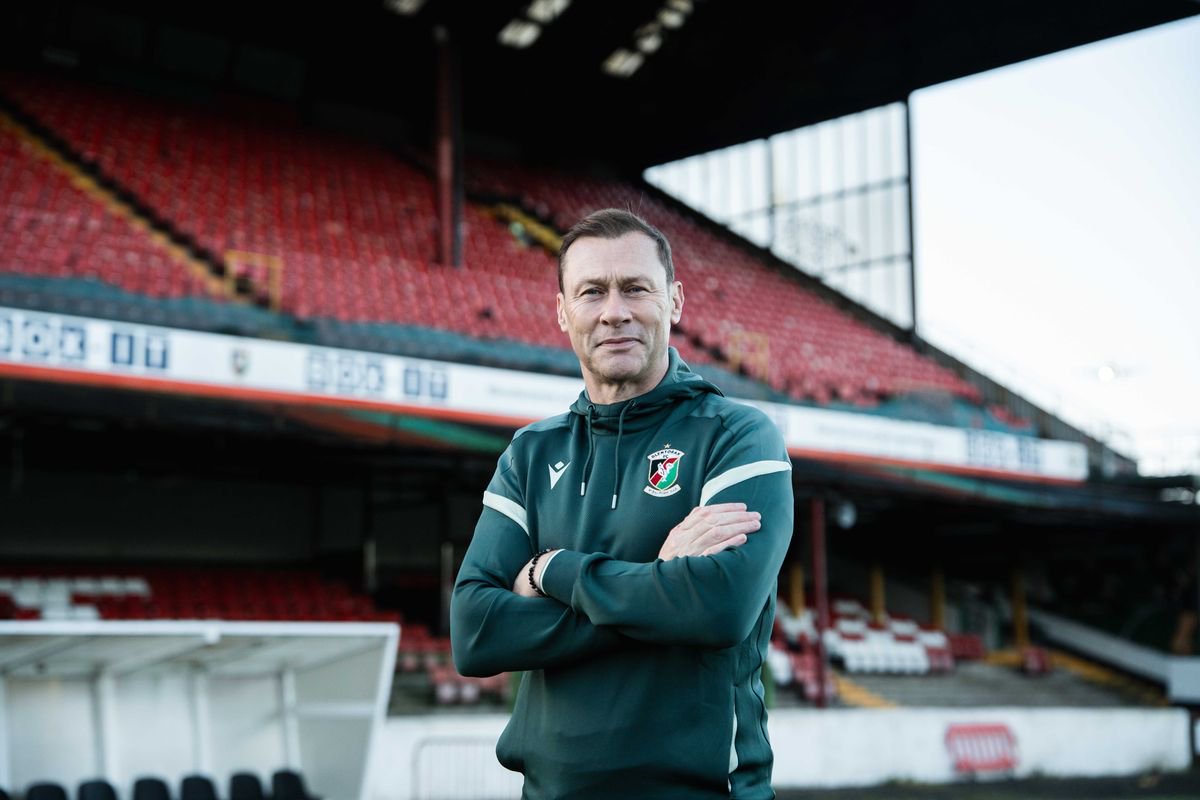 Duncan Ferguson after joining Glentoran