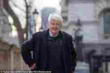 Stanley Johnson, pictured last year in London, was aboard BA2641 from Malaga to London Gatwick on Friday when it was diverted to Heathrow due to a temporary closure of the runway