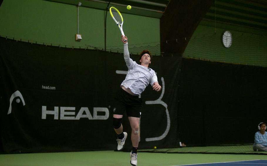 David Spencer serves.