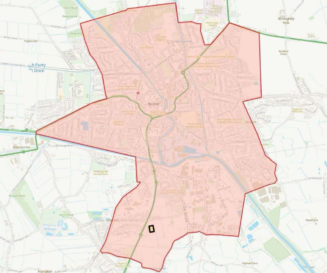 The dispersal order covers much of the town, including the Jakemans Stadium. Picture: Lincolnshire Police
