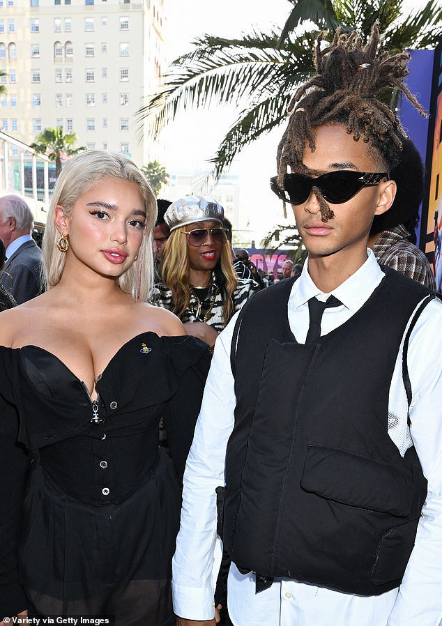 Sab, who is a model and singer, looked incredible in a black off-the-shoulder corset and sheer bottoms